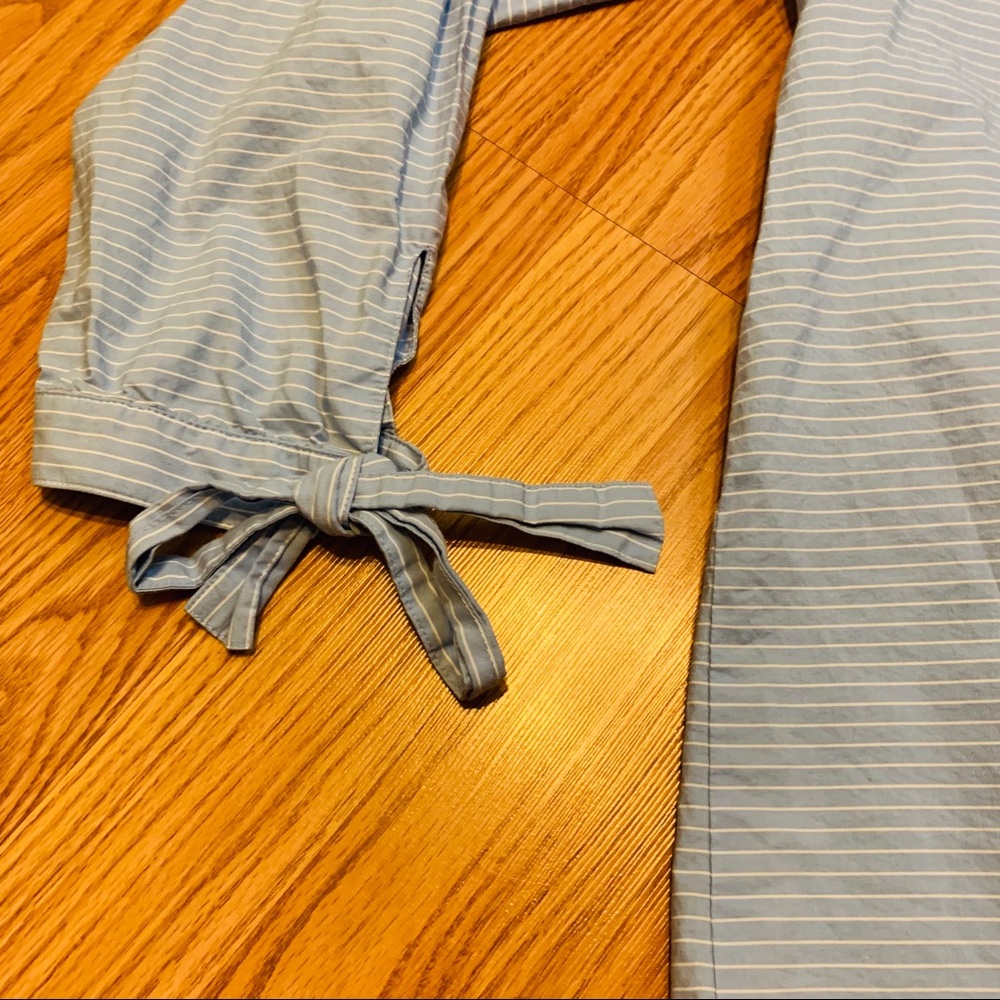 MADEWELL Striped Tie Sleeve Popover Top Size XS - Picture 4 of 6